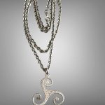 Argint Triskelion +Lant 60 cm