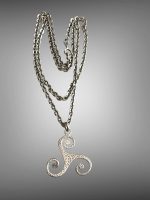 Argint Triskelion +Lant 60 cm