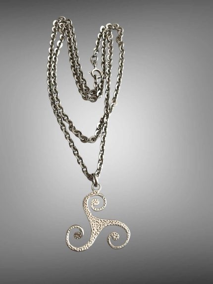 Argint Triskelion +Lant 60 cm