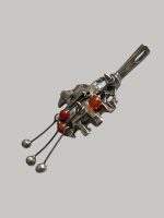 Medalion Argint cu Carneol-  perioada Modernista - imagine 2