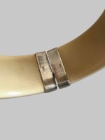 Bratara Vintage din Fildes cu accesoriu argint - imagine 7