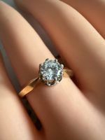 Inel Aur 18k cu Diamant - Briliant 0.39 ct - imagine 2