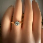 Inel Aur 18k cu Diamant - Briliant 0.39 ct