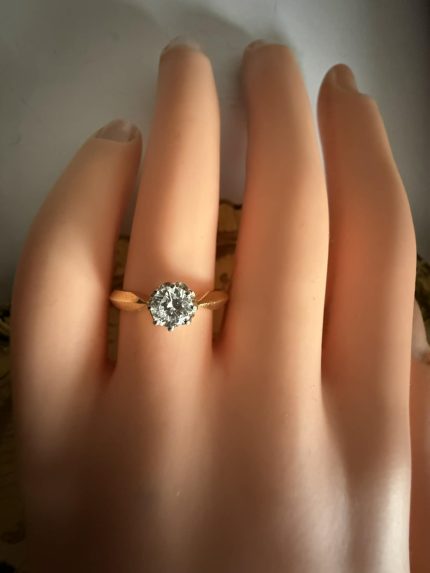 Inel Aur 18k cu Diamant - Briliant 0.39 ct