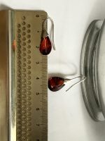 Cercei Argint cu Cristal Rosu - imagine 2