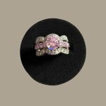 Inel Argint cu Zirconii Roz 18,50 mm