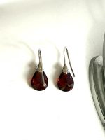 Cercei Argint cu Cristal Rosu - imagine 3