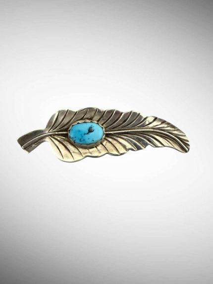 Brosa Argint cu Turcoaz