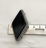 Brosa Mare din Argint cu Onix - imagine 4