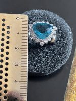 Inel Argint model Impozant- cu Imitatie Topaz - imagine 3