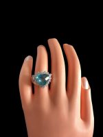 Inel Argint model Impozant- cu Imitatie Topaz - imagine 4