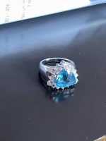 Inel Argint model Impozant- cu Imitatie Topaz - imagine 2