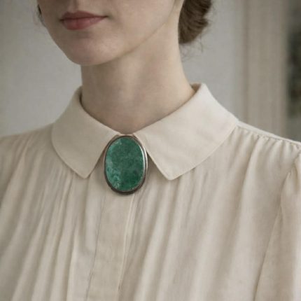 Brosa Argint cu Crisocola