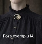 Brosa Argint cu Perla -Modernism