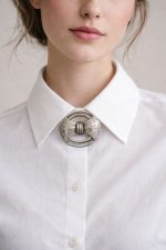 Brosa Art-Deco din Argint - imagine 2