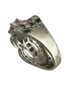 Inel Argint cu Zirconii Roz 18,50 mm - imagine 4