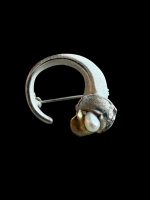 Brosa Argint cu Perla -Modernism - imagine 2