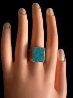 Inel Argint cu Turcoaz  19 mm - imagine 2