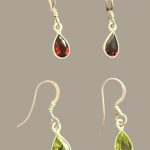 Set Cercei Argint Peridot si Granat