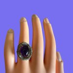 Inel Argint cu Ametist Perioada Modernista