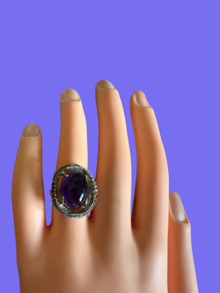 Inel Argint cu Ametist Perioada Modernista