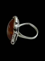 Inel Argint forma mare cu Chihlimbar 19.50 mm - imagine 4