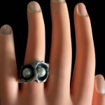 Inel Argint cu Perle - Brutalism