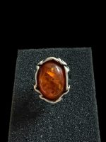 Inel Argint forma mare cu Chihlimbar 19.50 mm