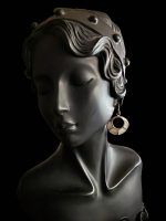 Cercei Argint Rotunzi cu Sidef  4 cm - imagine 2