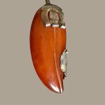 Brosa Argint cu Chihlimbar - Mid Century