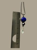 Colier Argint cu Lapis Lazuli, Granat, Piatra Lunii - imagine 3