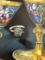 Inel Argint cu Smarald -Imitatie 19,50 mm - imagine 2