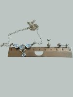 Set Argint cu Piatra lunii Colier + Cercei - imagine 3