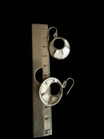 Cercei Argint Rotunzi cu Sidef  4 cm - imagine 3