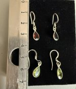 Set Cercei Argint Peridot si Granat - imagine 2