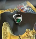 Inel Argint cu Smarald -Imitatie 19,50 mm - imagine 3