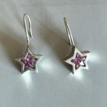 Cercei Argint Joop cu Cristal Roz