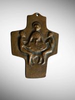 Crucifix Bronz cu Isus - Cina lui Emaus