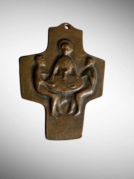 Crucifix Bronz cu Isus - Cina lui Emaus