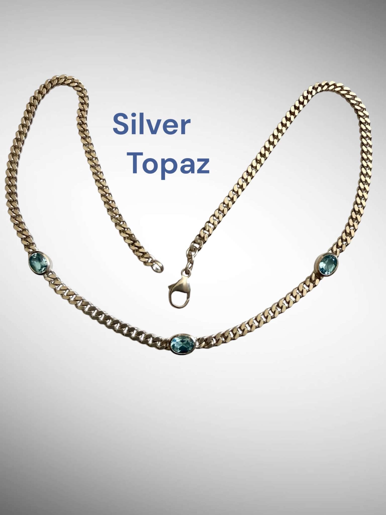 1 Lant Argint cu Topaz - imagine 1