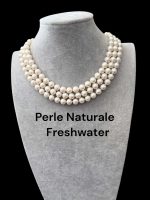 Superb Colier cu Perle Mari 8 mm - Triplu