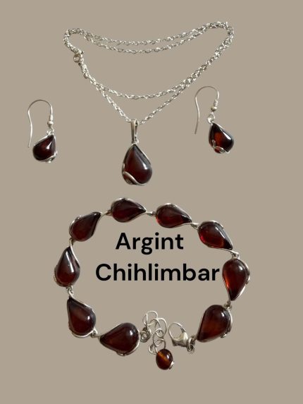 Set Argint cu Chihlimbar