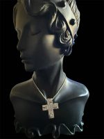Cruce Argint decorata cu Cristale - imagine 3