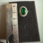 Inel Argint cu Imitatie Smarald 19.50 mm - imagine 5