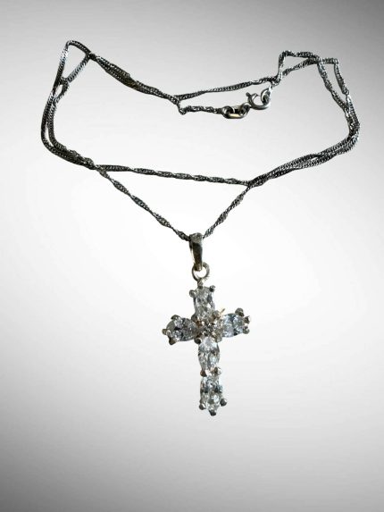 Argint Cruce, Cruciulita + Lantisor 42 cm