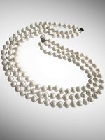 Superb Colier cu Perle Mari 8 mm - Triplu - imagine 3