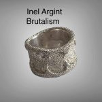 Inel Argint Brutalism - Mid Century