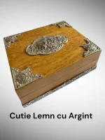 Cutie Caseta Lemn cu Argint