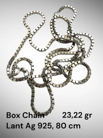 Lant Argint 80 cm Box Chain