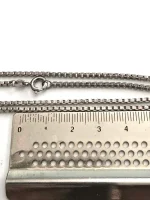 Lant Argint 51 cm Box Chain - imagine 3